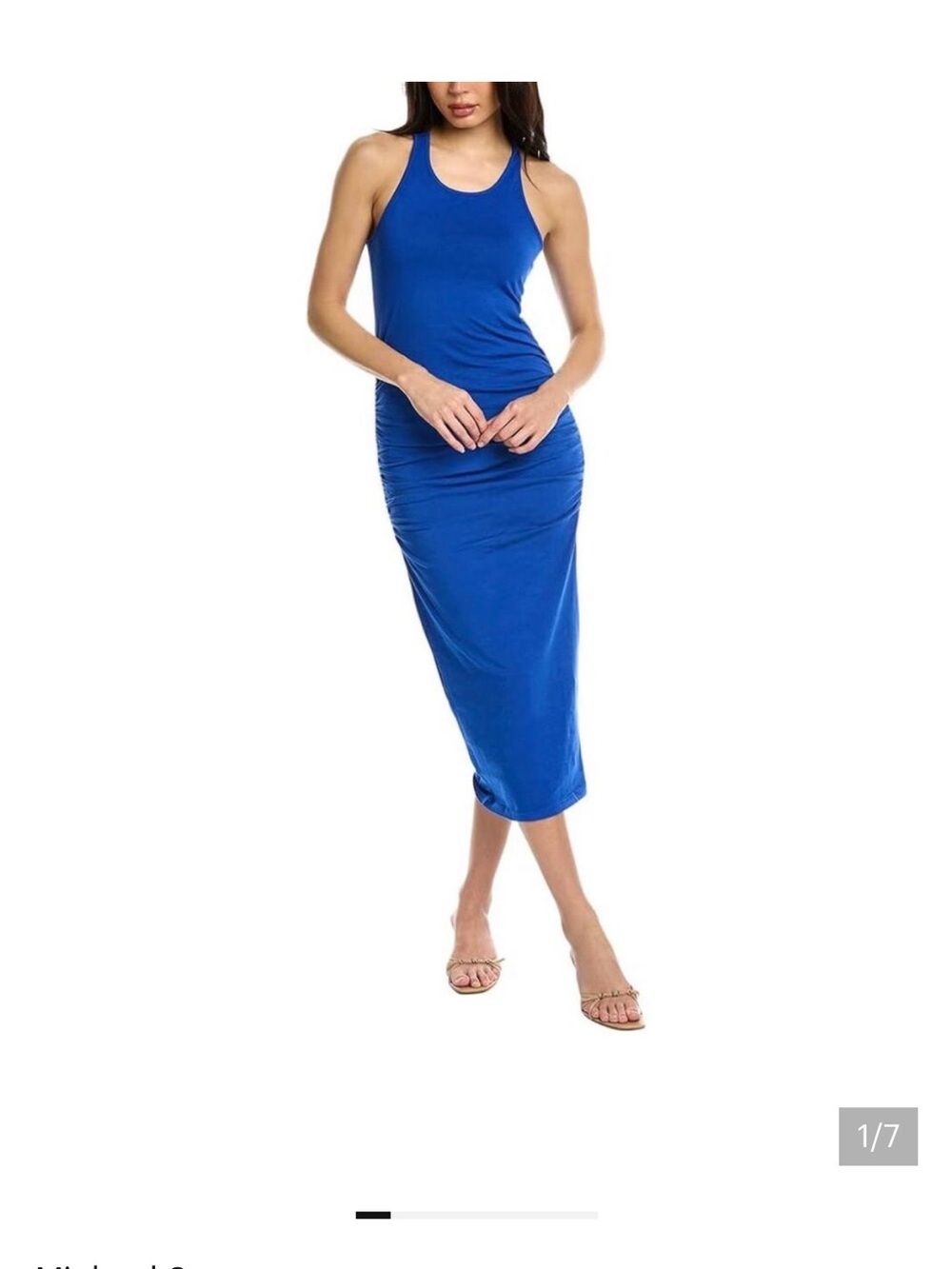 Michael Stars True Blue Racerback Midi Tank Dress